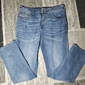 True Religion Jeans Geno Relaxed Slim Men's Size 36 Back Flap Pockets